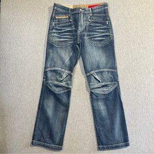 Tough JeanSmith Jeans Men’s Size 30 Stone Wash Blue Straight Leg Distressed